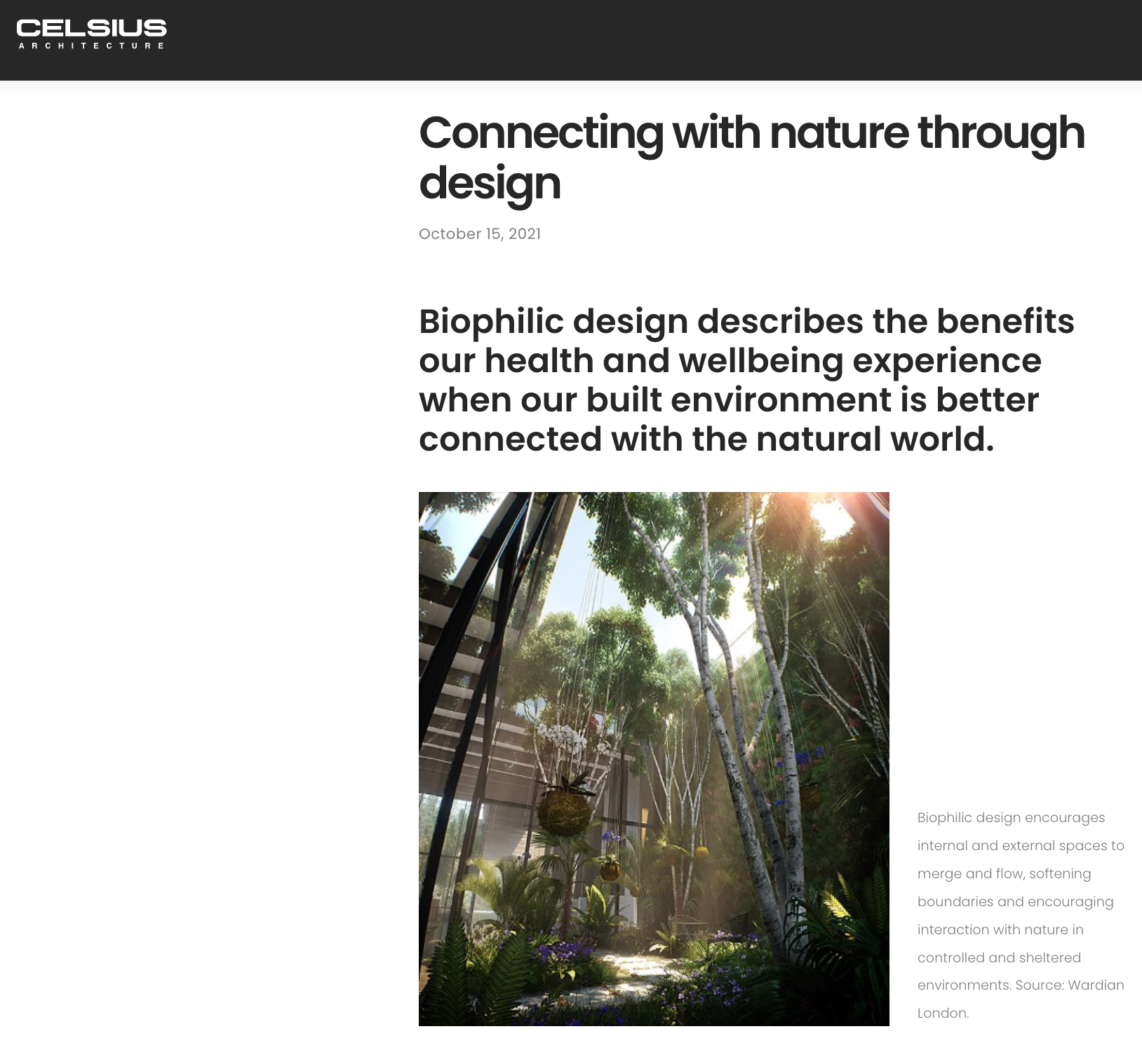 Connecting with nature through design
