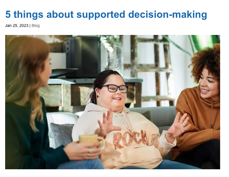 5 things about supported decision-making