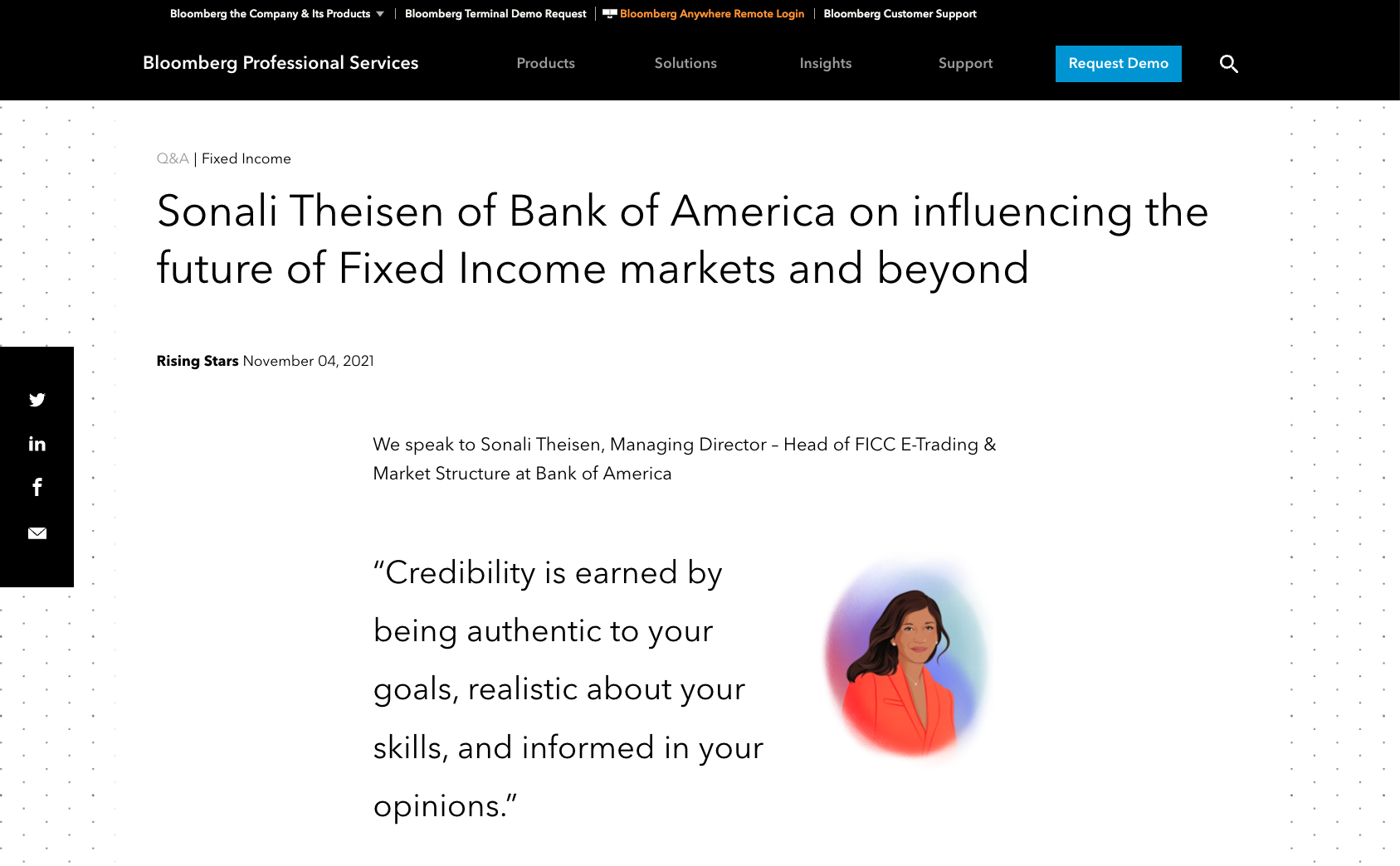Sonali Theisen of Bank of America on influencing the future of Fixed Income markets and beyond