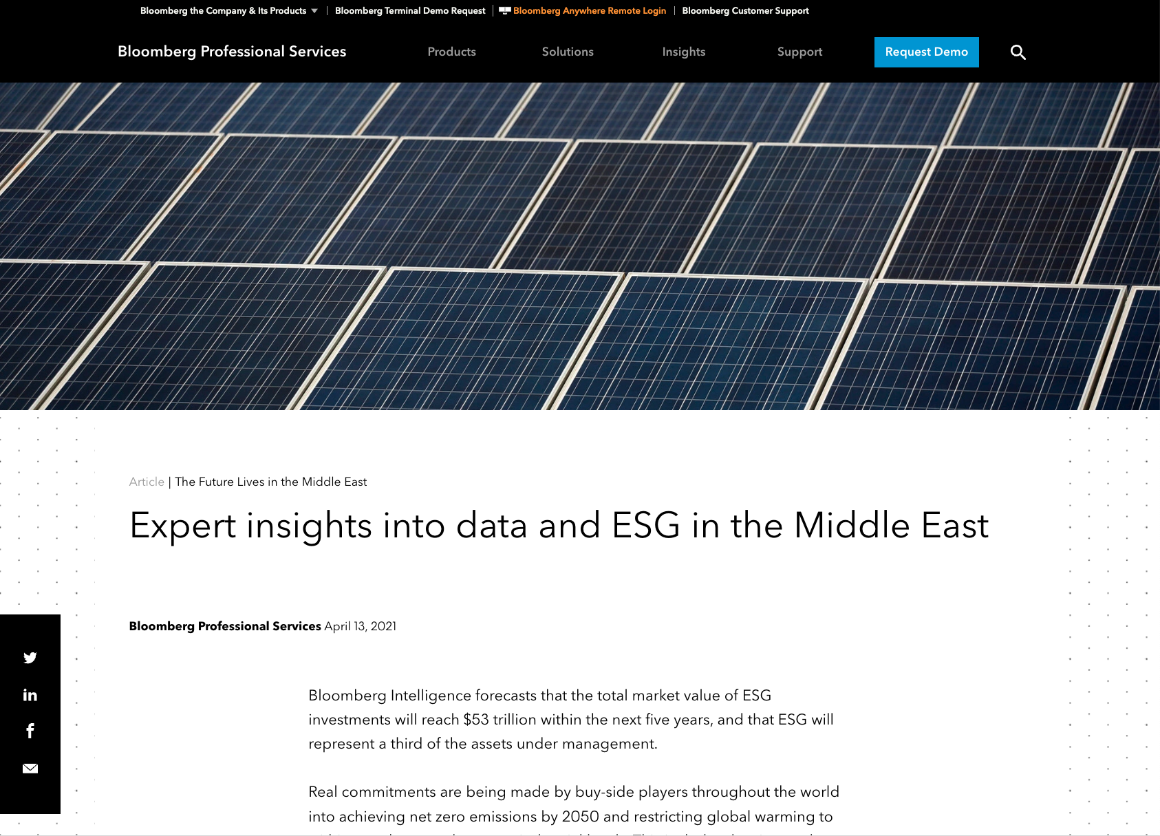 Expert insights into data and ESG in the Middle East