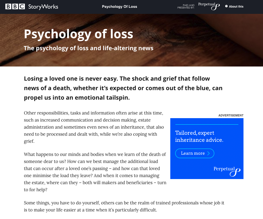 The psychology of loss and life-altering news