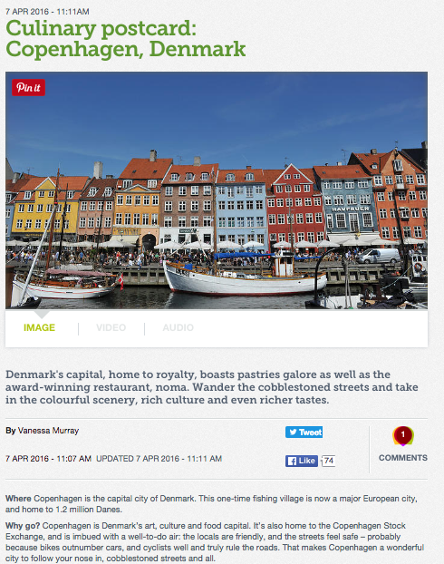 Culinary postcard: Copenhagen, Denmark